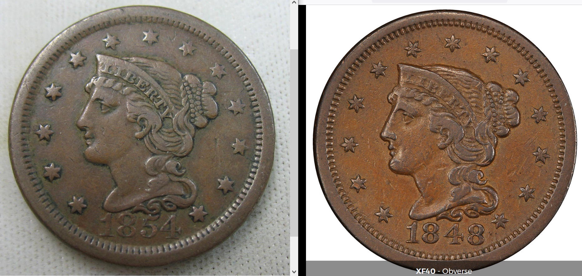 1854-US-Large-Cent-For-Grading